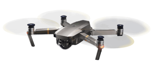 grey drone with camera