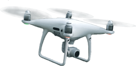 white drone with camera