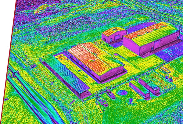 Aerial Thermal Image of Compound