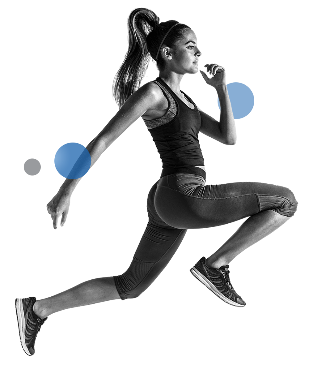 Sports Female Running Graphic